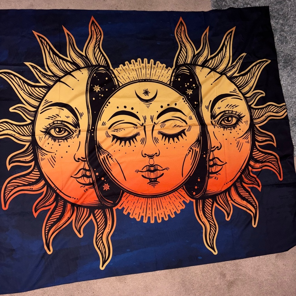 Sun and moon tapestry